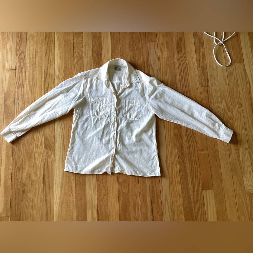 Bobby Jones vintage Womens Light Cream Casual Button-Down Shirt